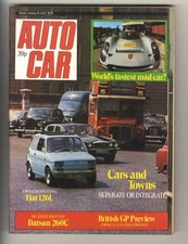 [d5147] 75.7.19 Autocar / Porsche 917 Road Car, Fiat 126L, Datsun 260C Estate, .