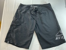 Reef Men's Board Shorts Black 36 Drawstring Pockets