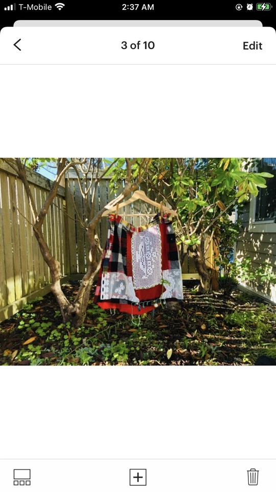 Poncho envolvente falda reciclada lana cachemir algodón encaje un bolsillo envío gratuito Foto 3 de 4