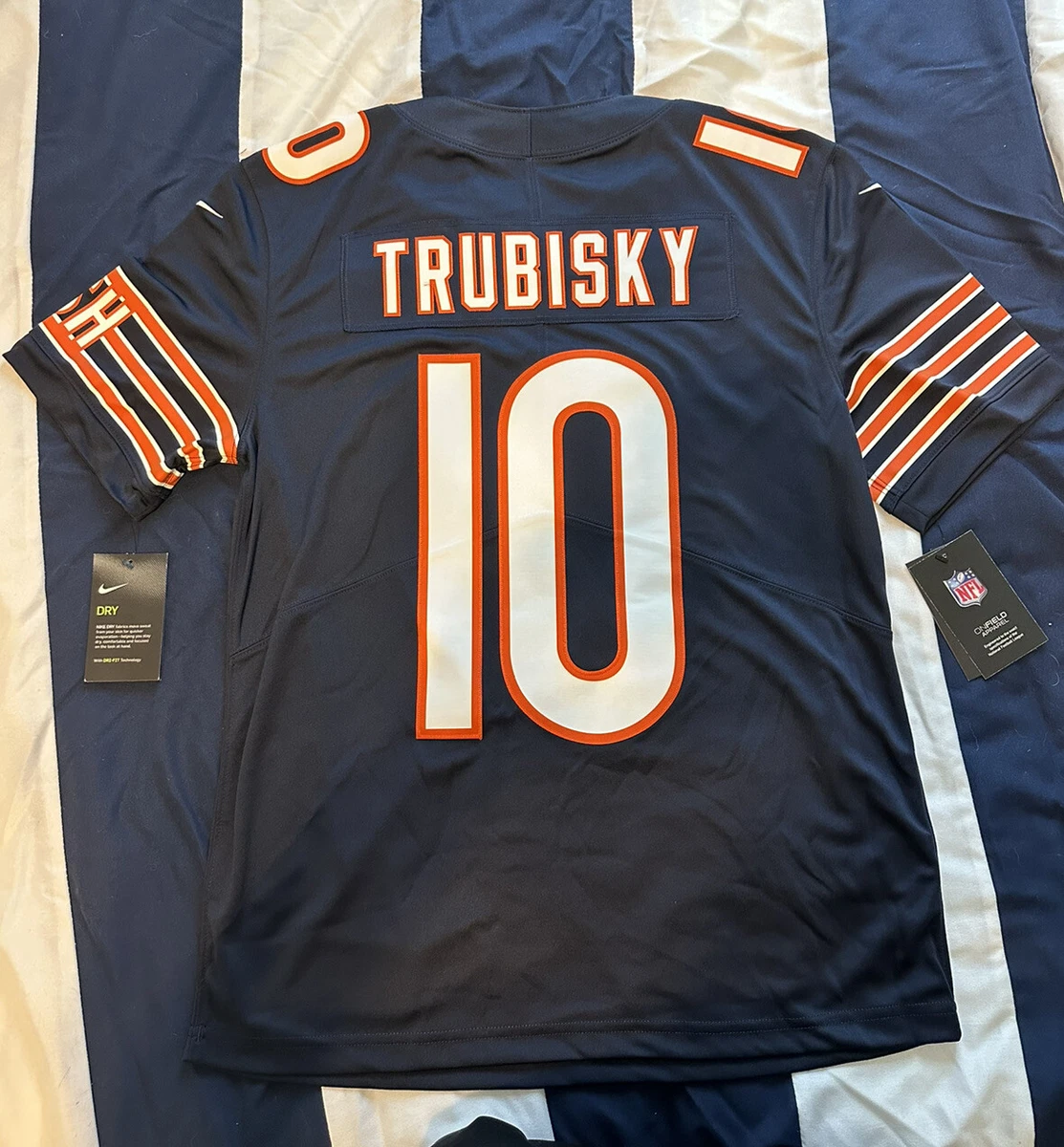 Men's Nike Mitchell Trubisky Navy Chicago Bears Game Player Jersey