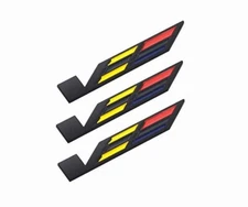 3x Black V Car Body Trunk Lid Sticker Badge Emblem For ATS CTS SRX XTS