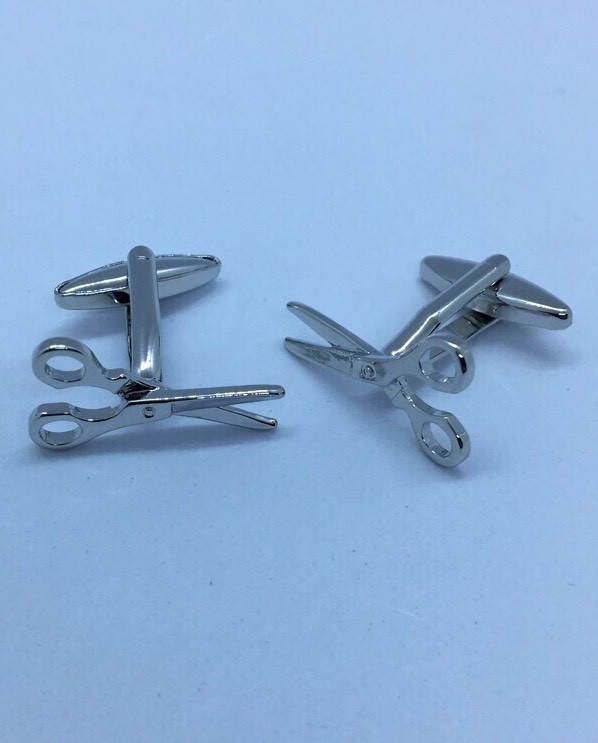Stylish Scissors-Themed Cufflinks for a Unique Look-image
