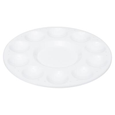 Paint Tray Palette 10 Wells Plastic Round Pallet Painting Supplies
