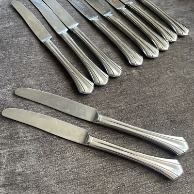 2 Oneida Deluxe RUSHMORE Stainless Steel Flatware DINNER KNIVES 6 sets of 2 ava