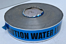 Línea de agua de precaución enterrada debajo - Cinta de marcado subterráneo detectable azul 2"