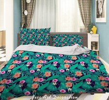 3D Tropical Leaves Floral Green Quilt Cover Set Duvet Cover Bedding Pillowcases