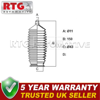 Front Steering Rack Boot Set Fits Citroen Xsara Picasso 1.6 HDi 1.8 2.0 406642