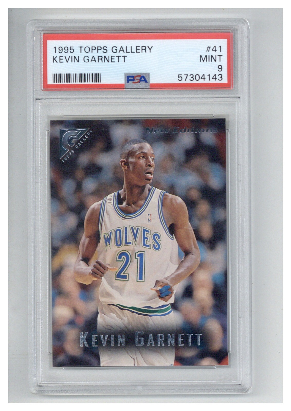 1995 Topps Gallery 41 Kevin Garnett PSA 9