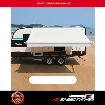 White RV Awning Fabric 22 Feet Length Camper Awning Replacement Shade 8'