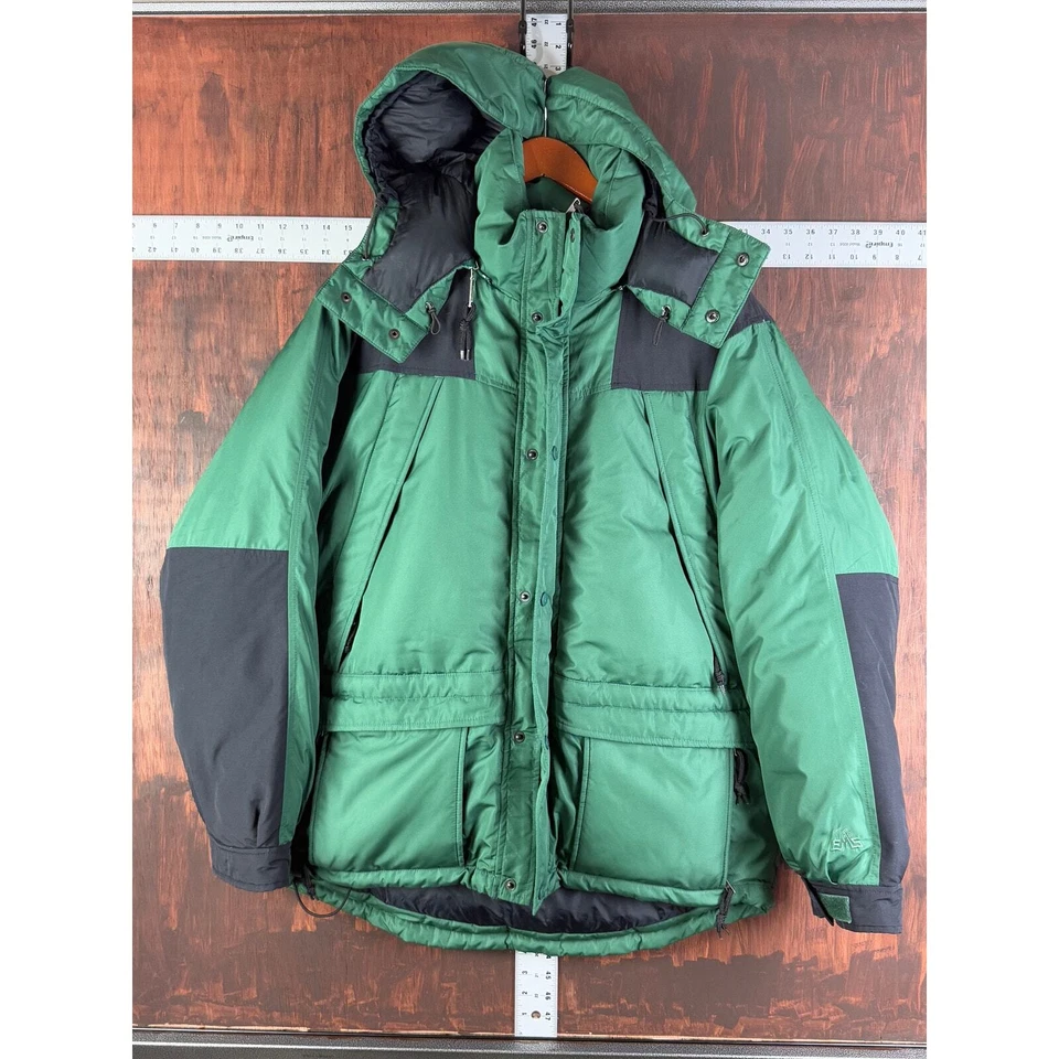 Eastern Mountain Sports Goose Down Snow Jacket Coat Heavyweight Green Men Medium - Image 2 of 4