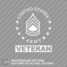E-7 Sergeant First Class Veteran US Army Rank Sticker Die Cut Decal SFC OR-7 E7