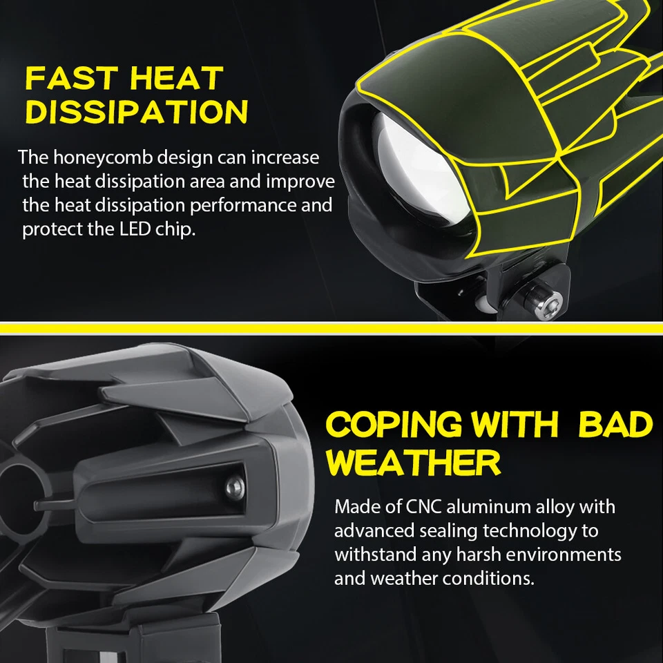 Proyector de parachoques de faros LED mini luz de conducción para foco de barra de motocicletas de coche Foto 4 de 4