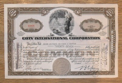 Coty Inc Aktienzertifikat 1939, Delaware USA