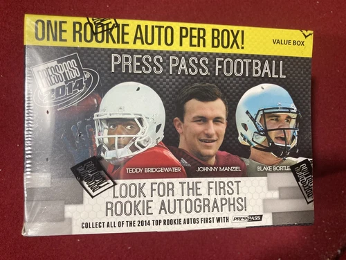 2014 Press Pass Football Unopened Blaster Box - 1 RC Auto