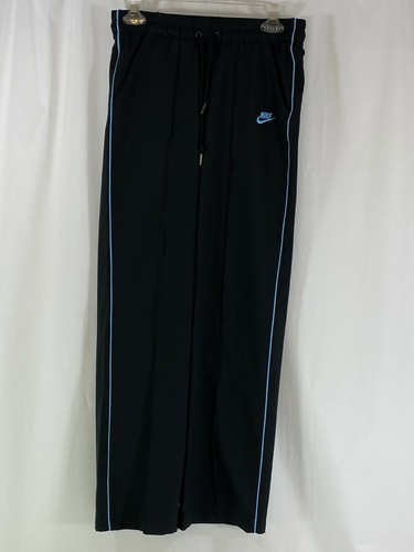 Nike Women's XS (0-2) Black Blue Stripe Pleated Front Track Training Pants - Picture 6 of 11