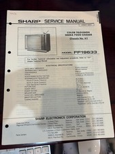 ORIGINAL SHARP FF19633 TV Repair Service Manual ORIGINAL