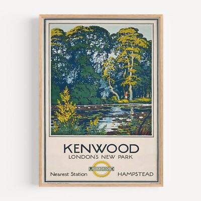 1925 Kenwood London_s New Park Walter E Spradbery Retro Vintage Train Poster Pri