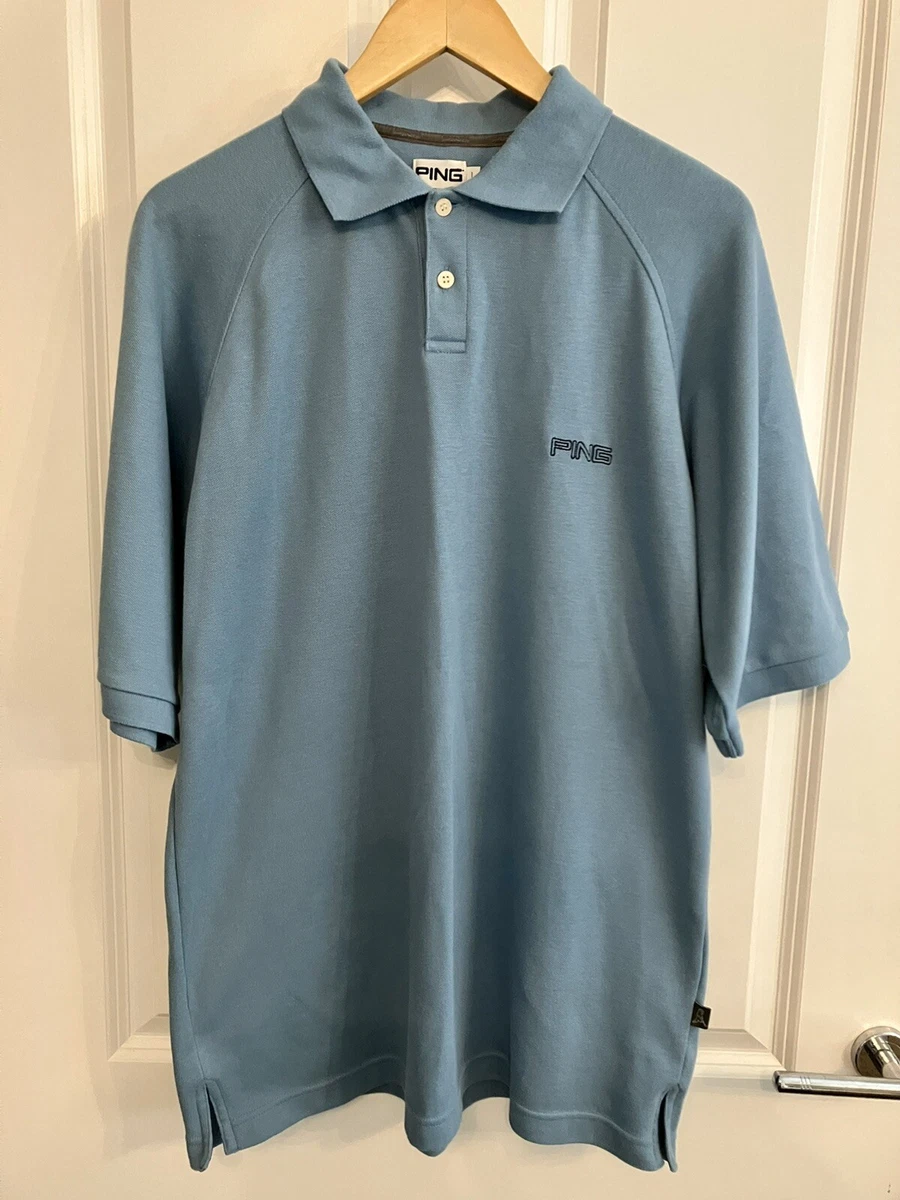 Ping Golf Polo Shirt Blue Mens Large