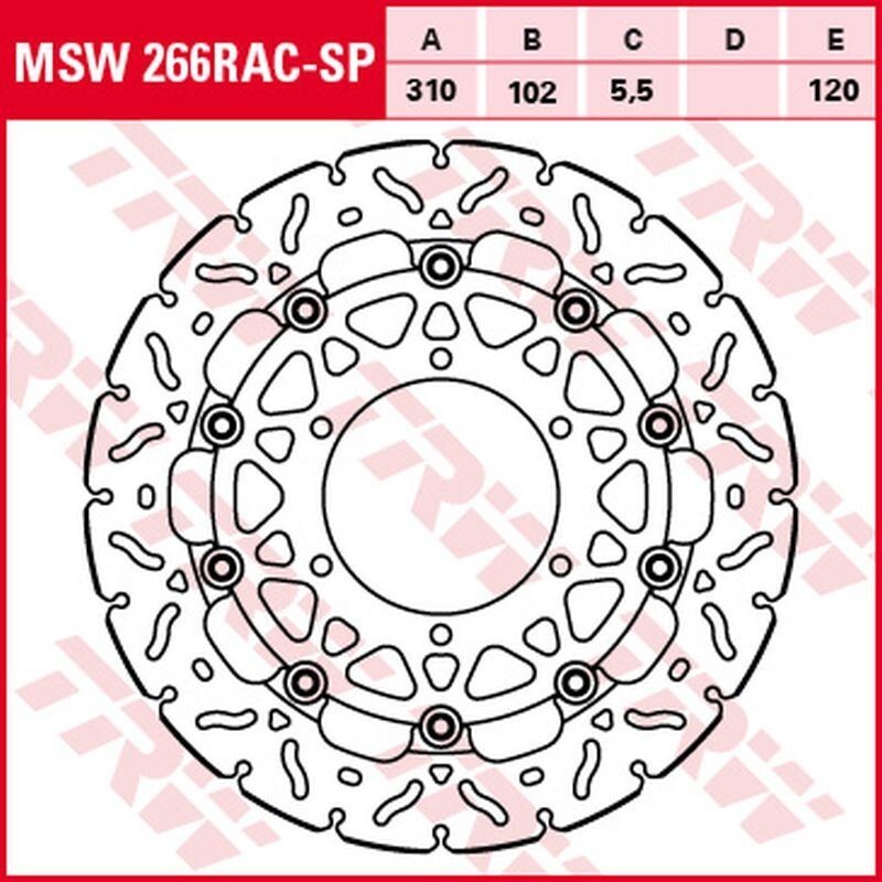 Disque de frein ZF avant ventilé pour Suzuki GSX-R 750