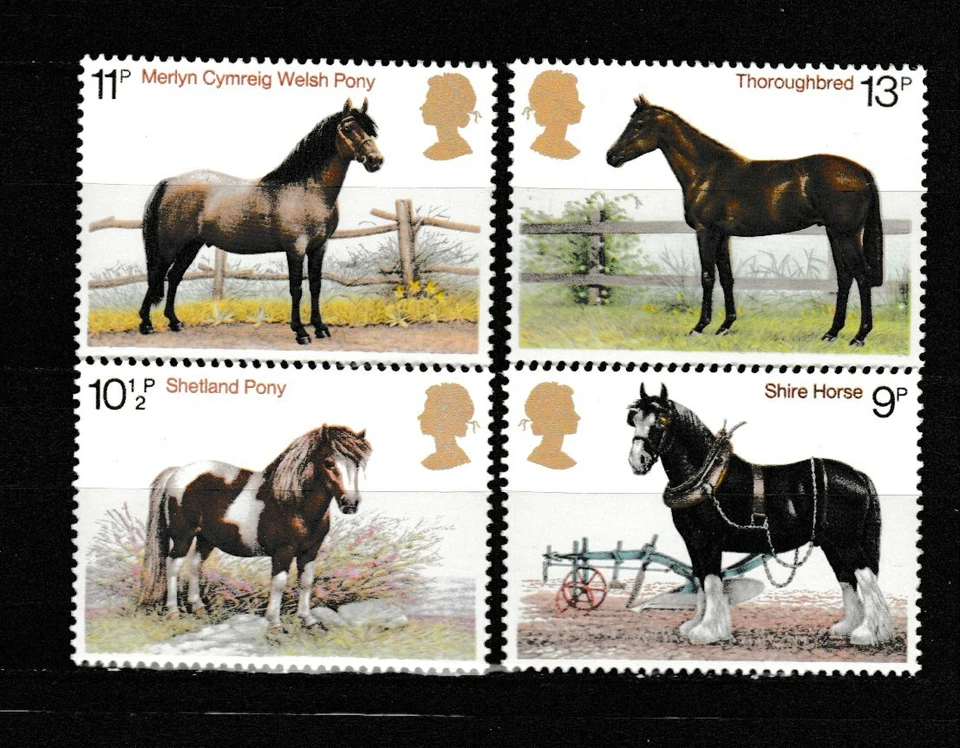s35805 UK GREAT BRITAIN MNH 1978 Shire Horse Society 4v