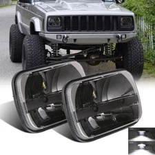 Pair 5X7" 7x6 LED Headlights for Jeep Cherokee XJ YJ For Chevy Express 1500 2500