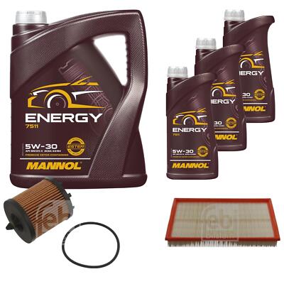 FEBI BILSTEIN Inspektionspaket 8L MANNOL Energy 5W-30 für Opel Speedster