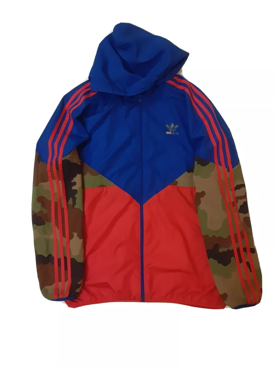 Adidas red blue camo hoodie sales