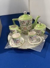 Miniature Porcelain Tea Set Doll House Child's Play Made in Thailand F3163