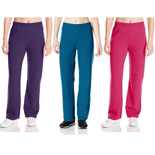 Womens Hanes Fleece Sweat Pants Loose 