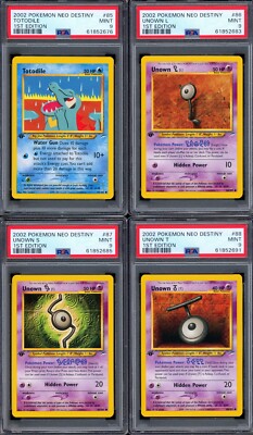 Complete PSA 9 Pokemon 2002 1st Edition Neo Destiny Common Set | eBay