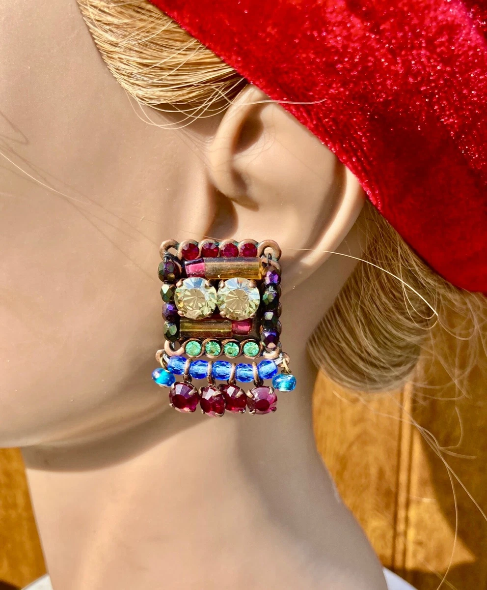 Boucle D'oreille Vintage En Résine - Neuf Avec étiquettes, Sans Marque, Couleur Non Précisée