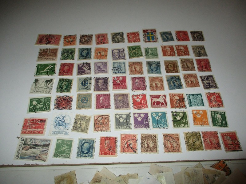 Postage Stamps: SWEDEN, used, unsorted 