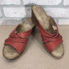 PATRIZIA by Spring Step Wedge Slide Sandals Women's 8  RS Marketa Red