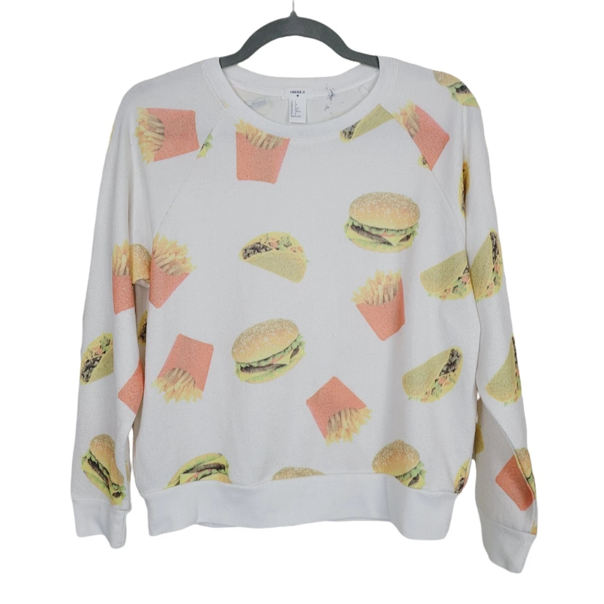 Forever 21 Small Sweater Cheeseburger French Fries, Tacos Crewneck