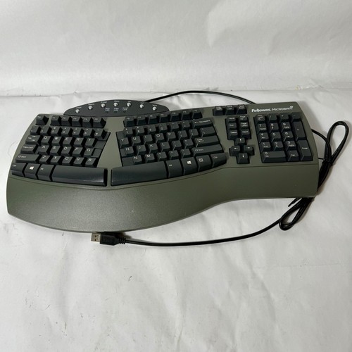 Fellowes Microban Ergonomic Wired USB Keyboard KU-9938 - Excelent Condition