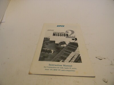 VTG COMMODORE 64/128 IMPOSSIBLE MISSION 2 INSTRUCTION MANUAL ONLY NO GAME USED
