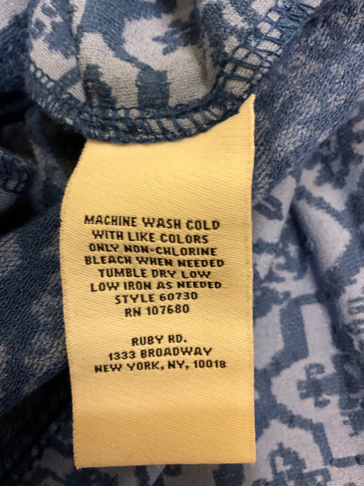 Ruby Rd. Activewear Jacket Blue Print Pockets Ful… - image 5