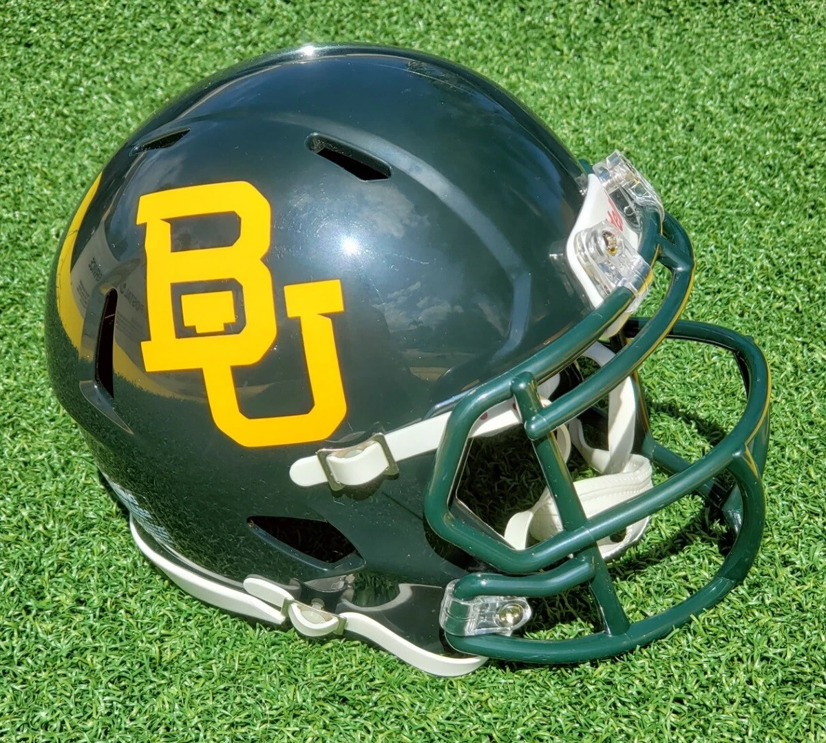 BAYLOR BEARS GREEN FOOTBALL MINI HELMET +VISOR OPTION