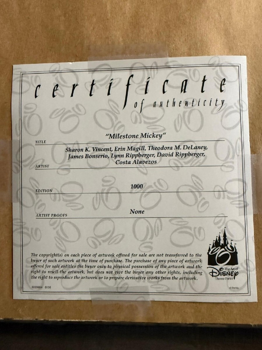 Disney Animation Art Gallery Milestone Mickey Mouse Pin