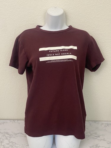 H&M Women’s S Crew T Shirt Short Sleeve Heather Gray Basic Lot Of 3 Blue Red T1 - Picture 4 of 8