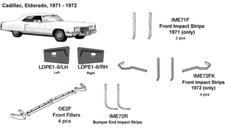 Cadillac Eldorado Bumper End Impact Strips 1971 1972 Ime72r