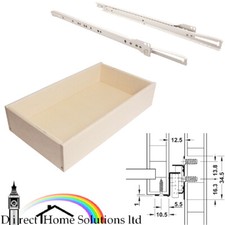 KITCHEN PLYWOOD DRAWERS 90mm / 140mm HEIGHT, FIBRE BOARD BASE, OPTIONAL RUNNERS