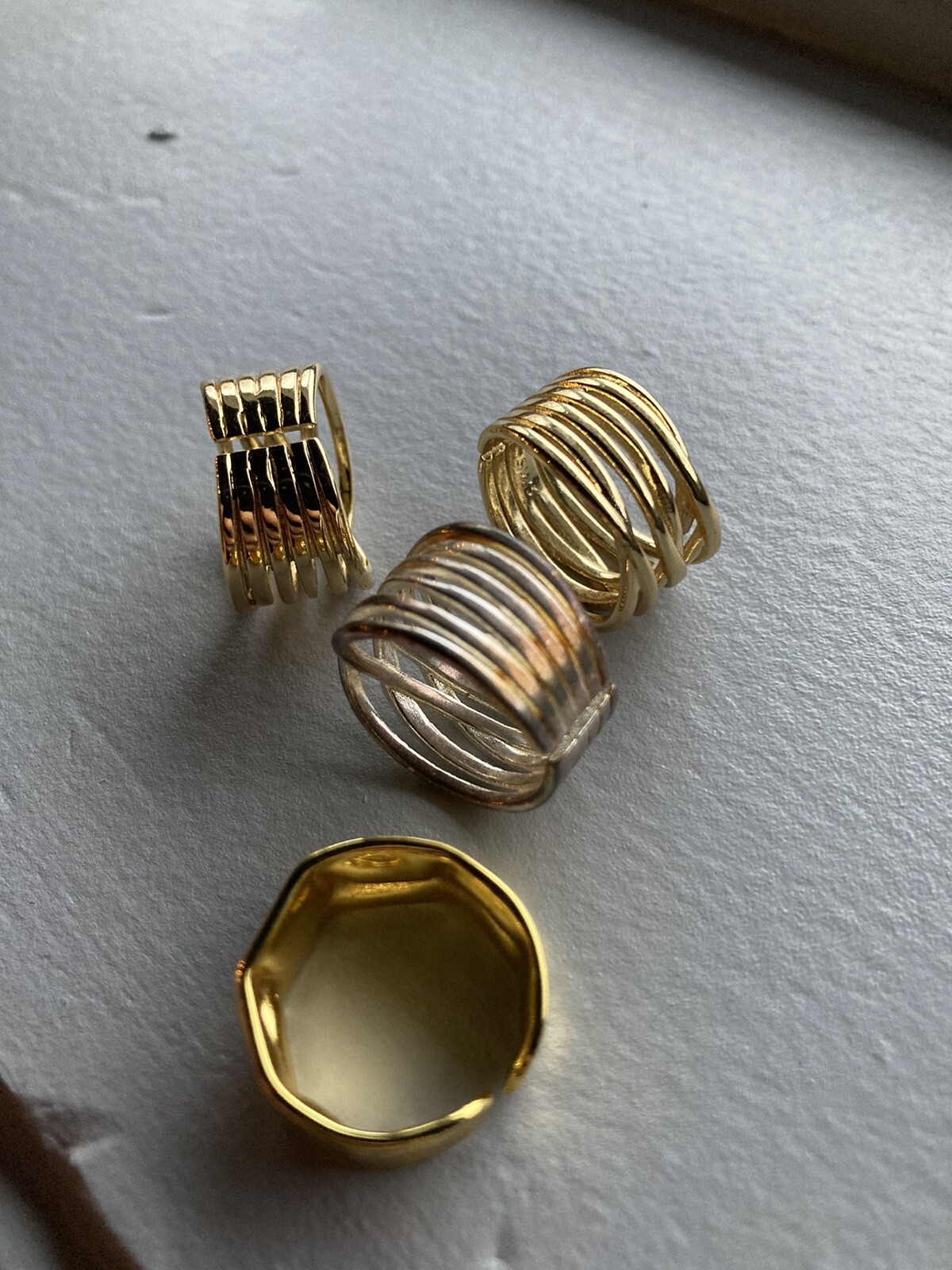 Set Of 4 Rings. Adjustable. Basic, Simple Rings. - image 8