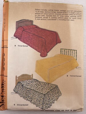 8686 Vintage McCalls Pattern Crafts Home Decorating Bedspread Coverlet