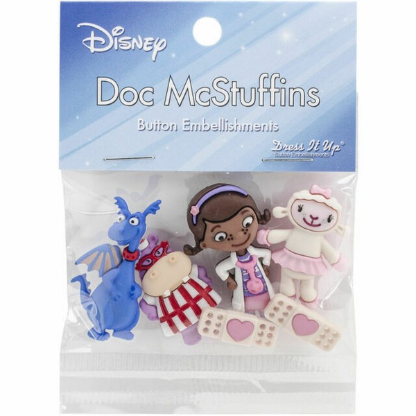 Jesse James Dress It up Buttons Disney Collection Doc McStuffins 6pcs