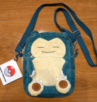Pokemon Plush Pochette Shoulder Bag Snorlax Pocket Pouch Character Japan New