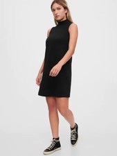 NWT GAP Black XS Sleeveless Mockneck Dress