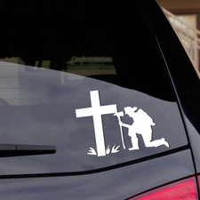 Firefighter Decal Praying Remembrance American Hero Fireman Car Window Truck