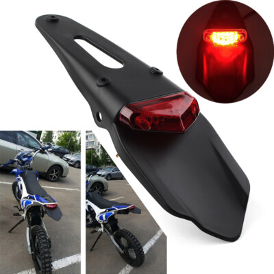 12V Universal Motorcycle Smoke LED Brake Stop Rear Tail Signal Light Dirt Bike