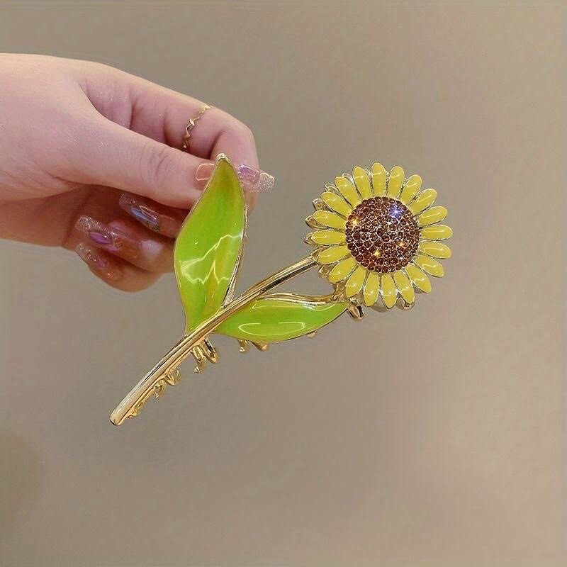 Sunflower hair claw clip Hair Sparkling Stunning Made Out Of  display picture 1